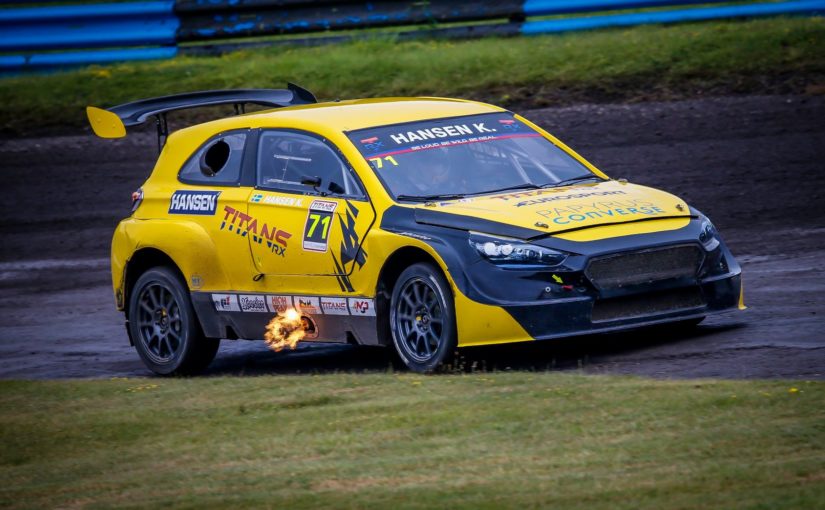 Toomas Heikkinen and Kevin Hansen share TitansRX spoils at Lydden Hill