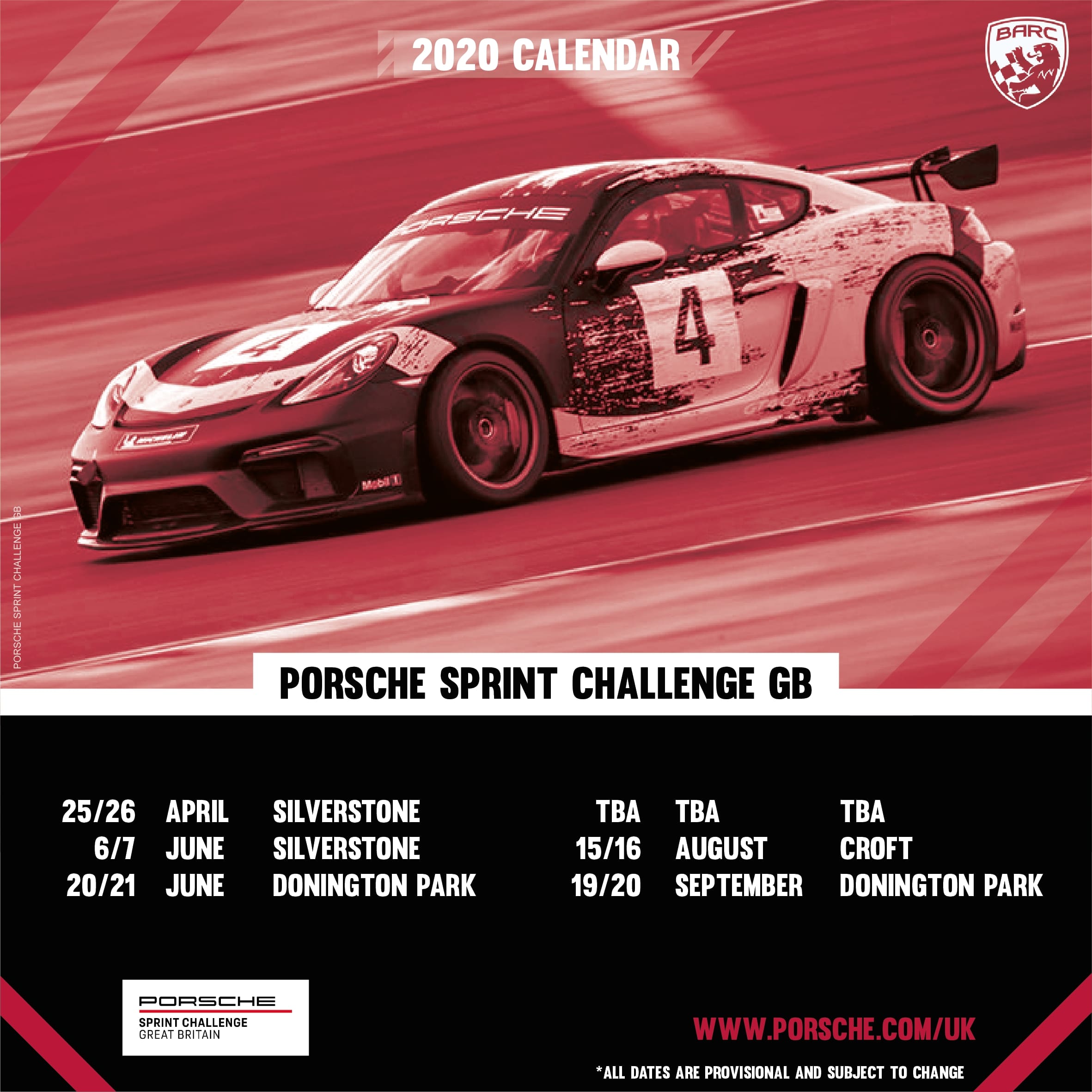 Porsche Sprint Challenge GB to the BARC
