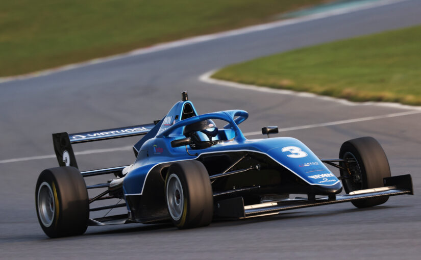 New-for-2022 British F4 car hits the track for the first time